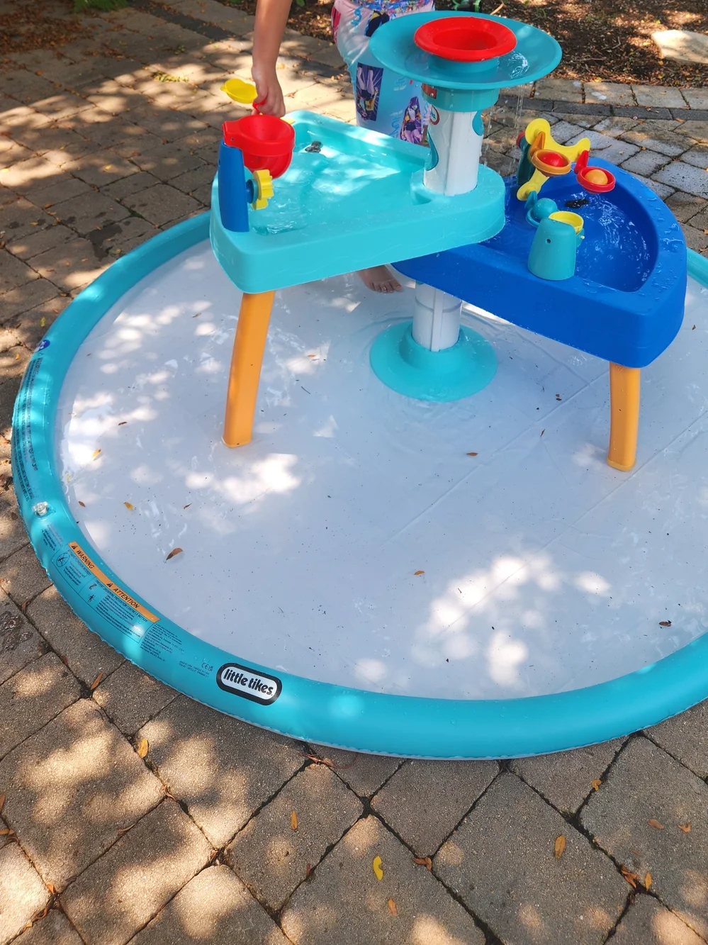 Children's Water Activity Play Center - Teal & Blue with Red Accents